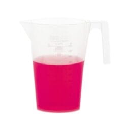 Kulplu Beher Plastik Kabartma Taksimatlı 1000 ml